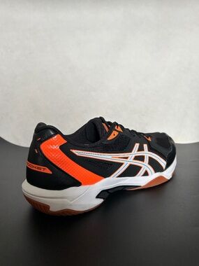 ASICS Gel Rocket 10 Men's Black/Shocking Orange Sneakers, Size 12 1/2 Wide